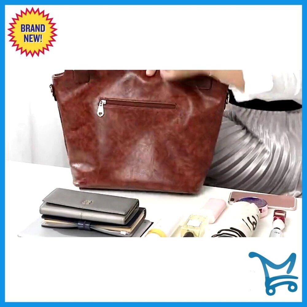 Large Capacity PU Leather Hobo Tote Bag with Adjustable Shoulder Strap - Picture 7 of 7